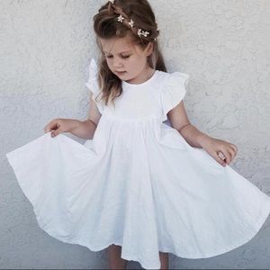 Linen Ruffle Dress
